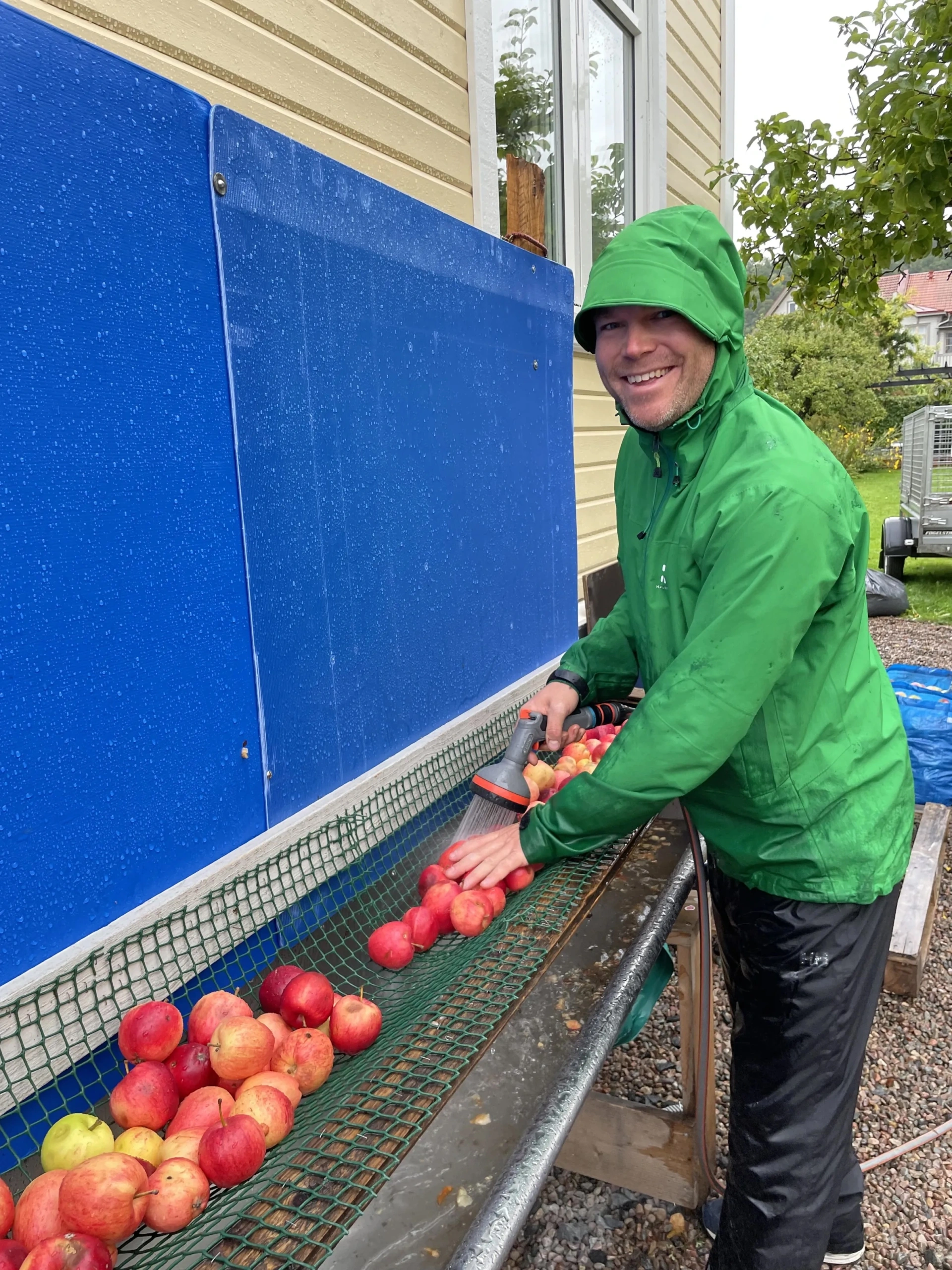 Rasmus tvättar frukt